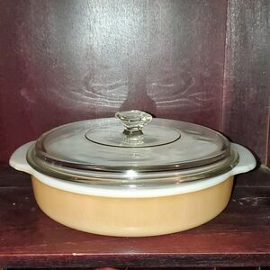 Vintage Fire King Baking Dish with Lid 8"